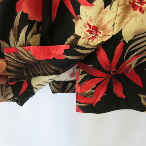 PERCEPTIONS Dress Size 10 Sleeveless Pleats Mid Length Black Multicolor Floral - Picture 5 of 7